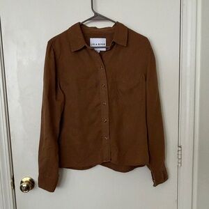 Lola River Women's Brown Button Down Shirt